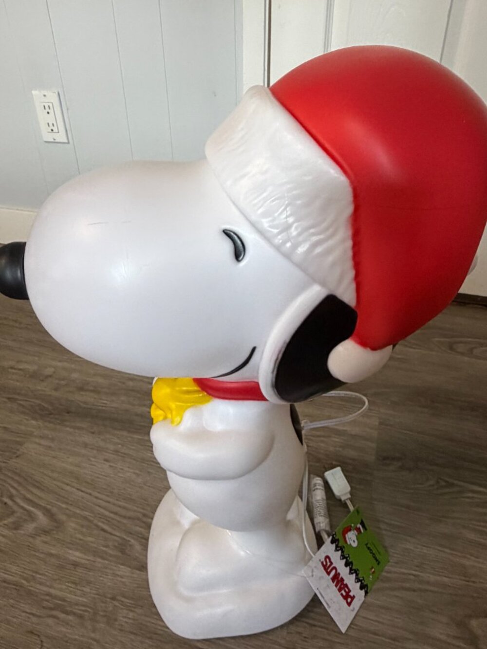 Peanuts Snoopy & Woodstock Christmas Blow Mold Light 23" NWT